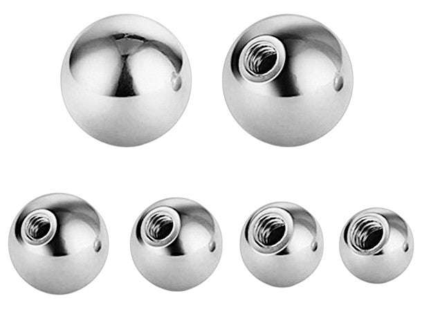 Implant Grade ASTM F136 Titanium Plain Ball EXternaly Threaded