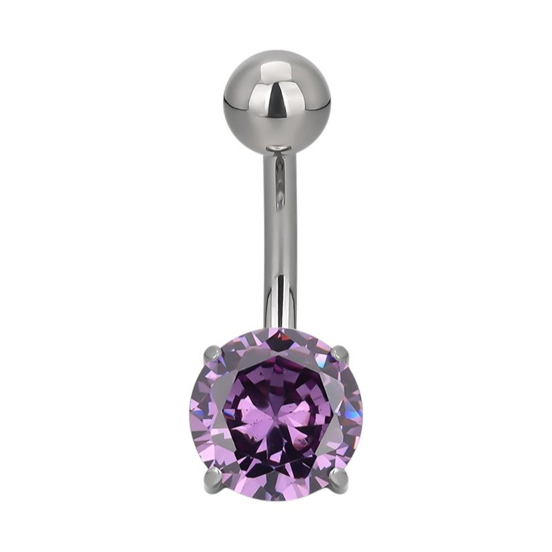 Implant Grade ASTM F136 Titanium Big Stone Belly Button Internaly Treaded