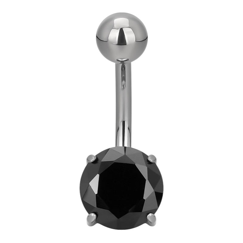 Implant Grade ASTM F136 Titanium Big Stone Belly Button Internaly Treaded