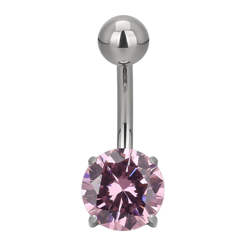Implant Grade ASTM F136 Titanium Big Stone Belly Button Internaly Treaded