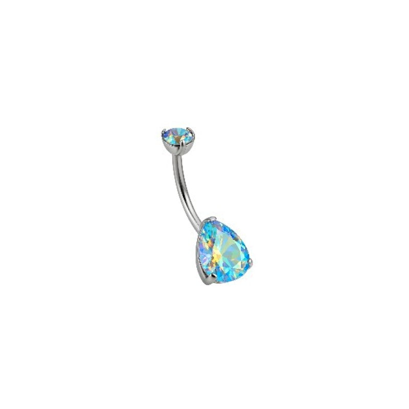 Implant Grade ASTM F136 Titanium Drop Stone Belly Button Internaly Treaded