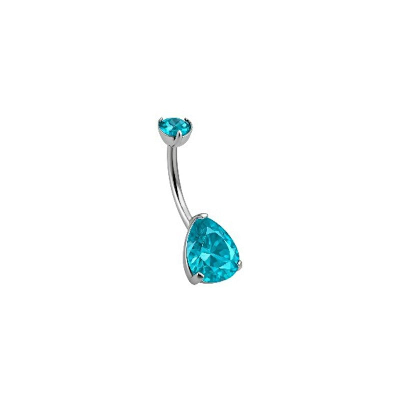 Implant Grade ASTM F136 Titanium Drop Stone Belly Button Internaly Treaded