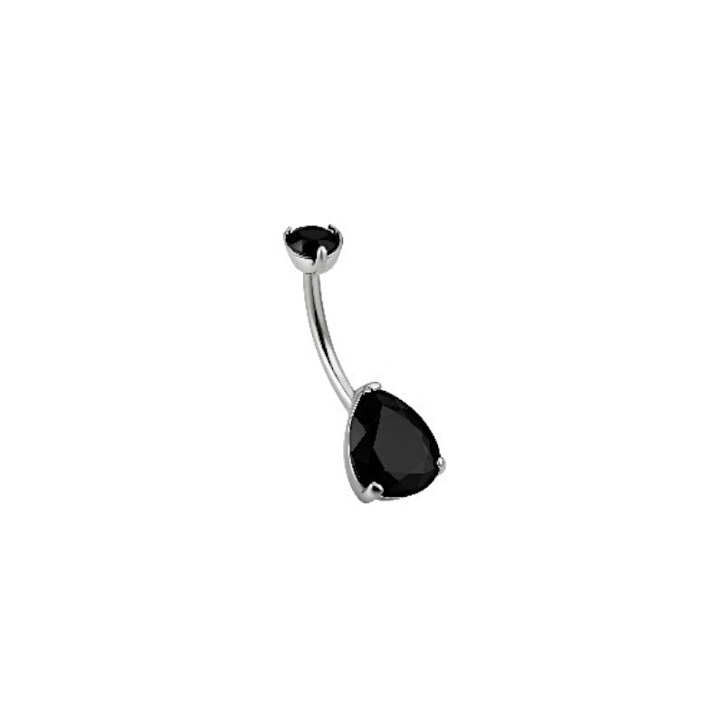 Implant Grade ASTM F136 Titanium Drop Stone Belly Button Internaly Treaded