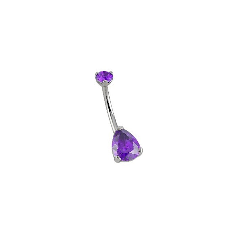 Implant Grade ASTM F136 Titanium Drop Stone Belly Button Internaly Treaded