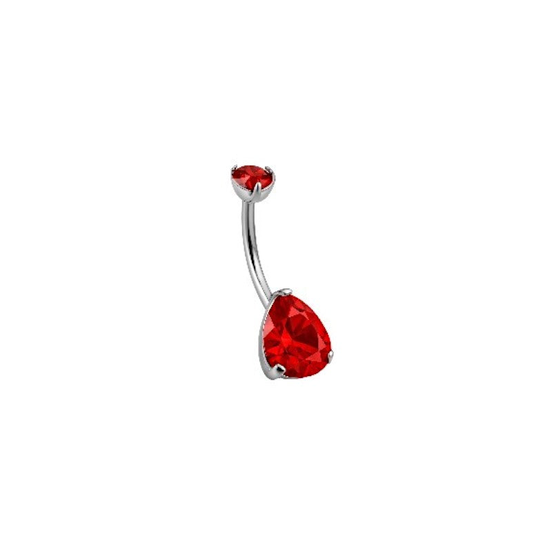 Implant Grade ASTM F136 Titanium Drop Stone Belly Button Internaly Treaded