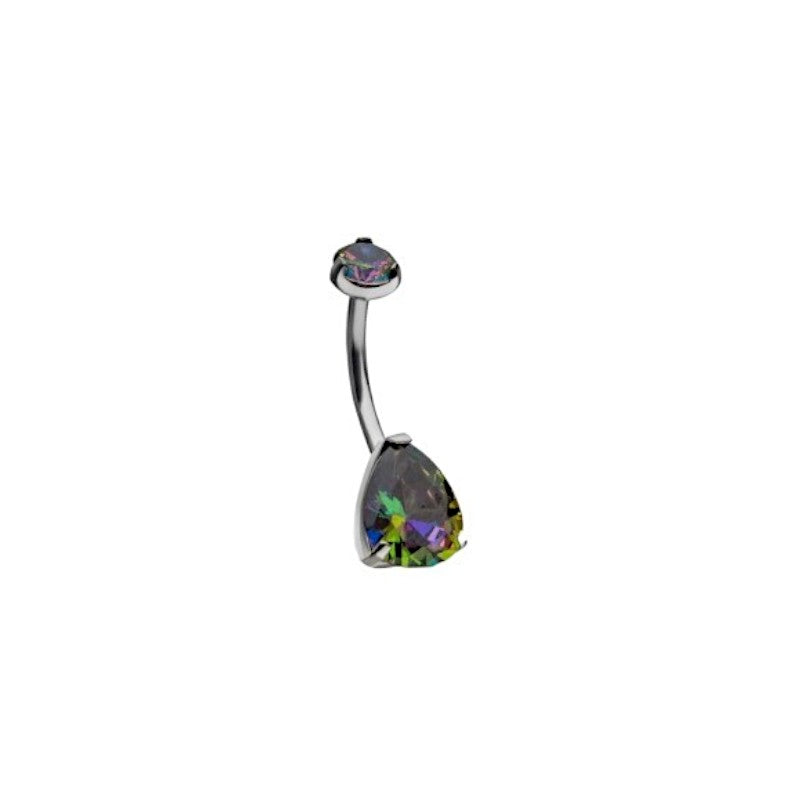 Implant Grade ASTM F136 Titanium Drop Stone Belly Button Internaly Treaded