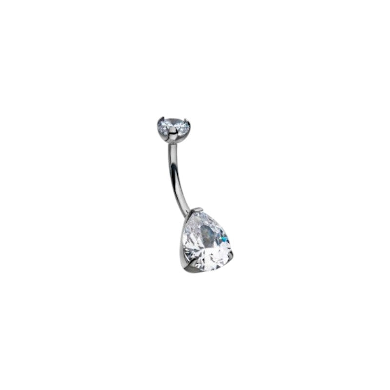 Implant Grade ASTM F136 Titanium Drop Stone Belly Button Internaly Treaded