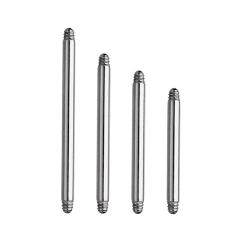 Implant Grade ASTM F136 Titanium Straight Barbell Without Ball EXternaly Threaded