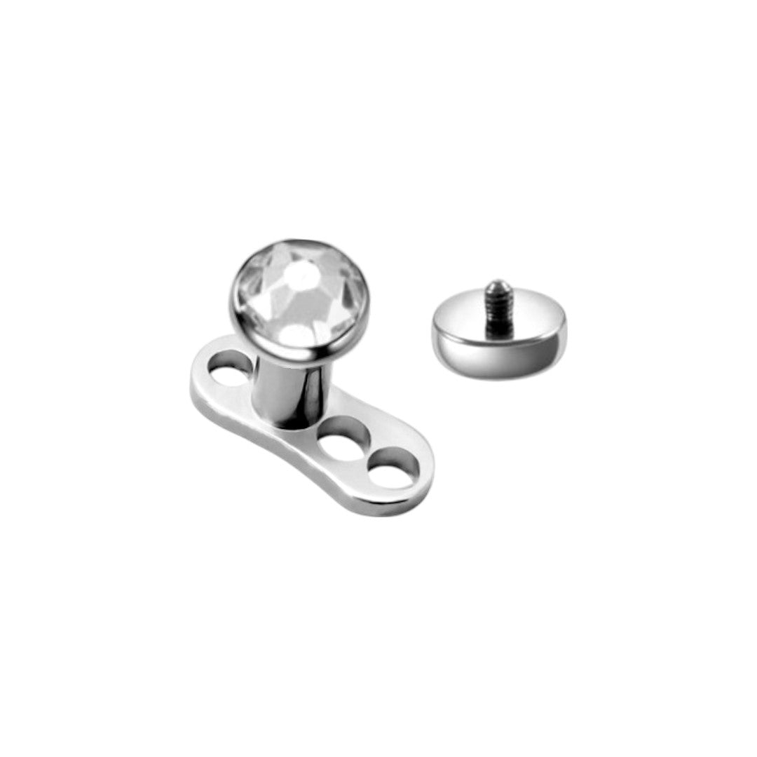 Implant Grade ASTM F136 Titanium Dermal Base With StoneTop Internaly Threaded