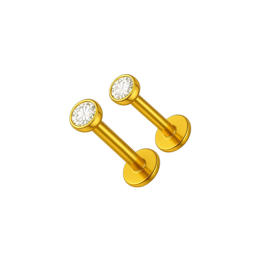 Implant Grade ASTM F136 Titanium Simple Stone Internaly Threaded Labret