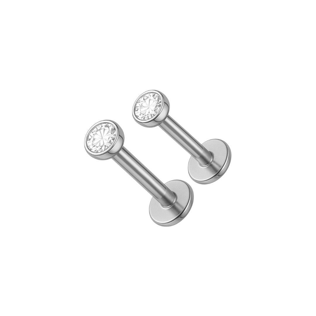 Implant Grade ASTM F136 Titanium Simple Stone Internaly Threaded Labret