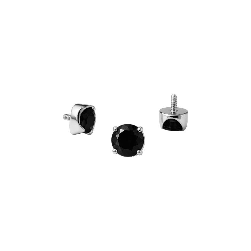 Implant Grade ASTM F136 Titanium Prong Set Zircon Internaly Threaded Labret