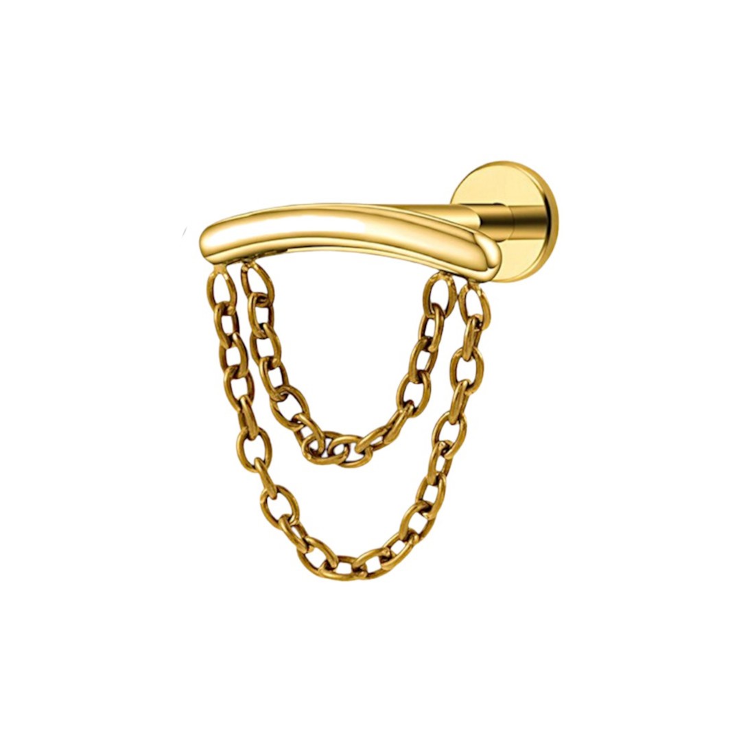 Implant Grade ASTM F136 Titanium Hidden Helix Chain Internaly Threaded Labret