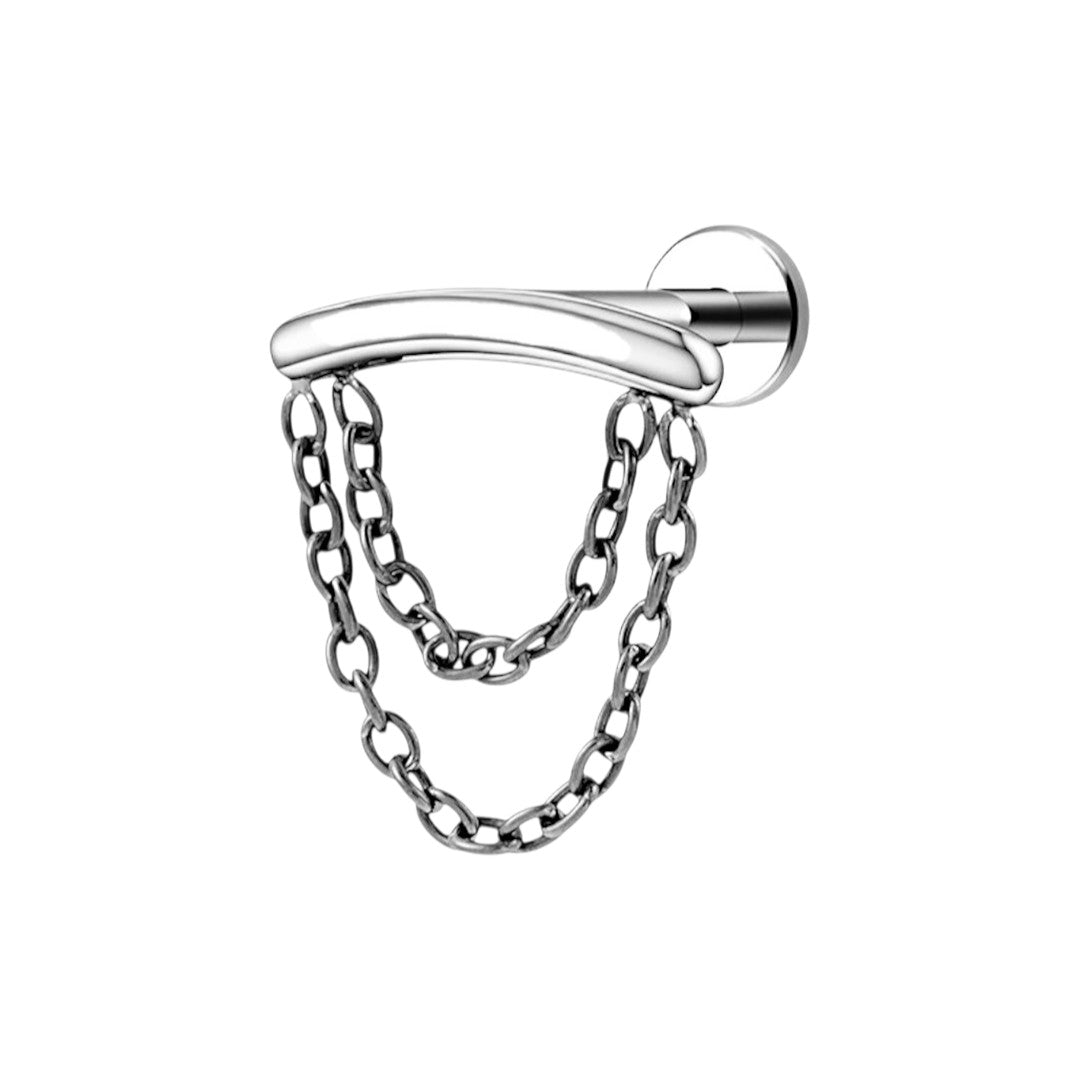 Implant Grade ASTM F136 Titanium Hidden Helix Chain Internaly Threaded Labret