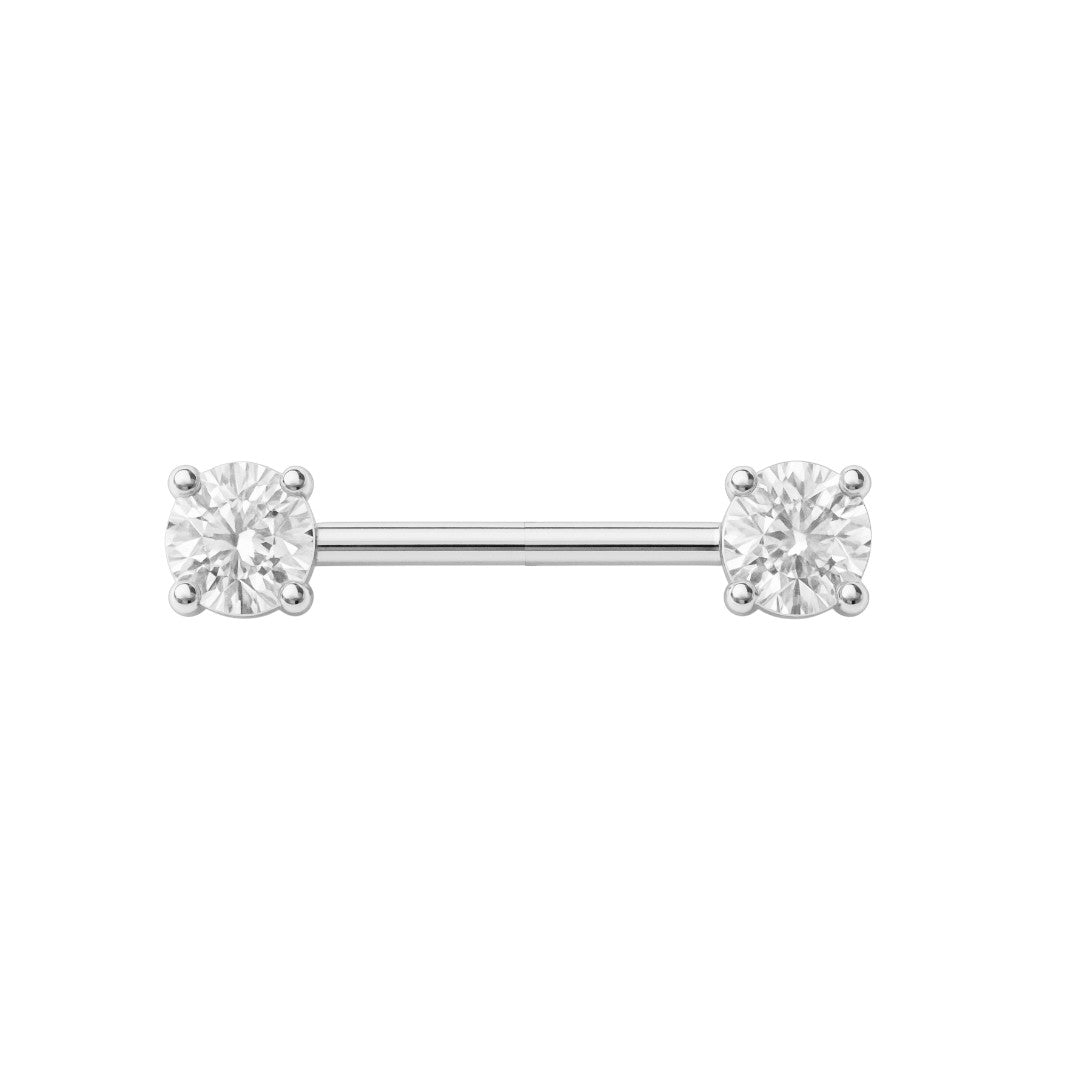 Implant Grade ASTM F136 Titanium Prong Set CZ Internaly Threaded