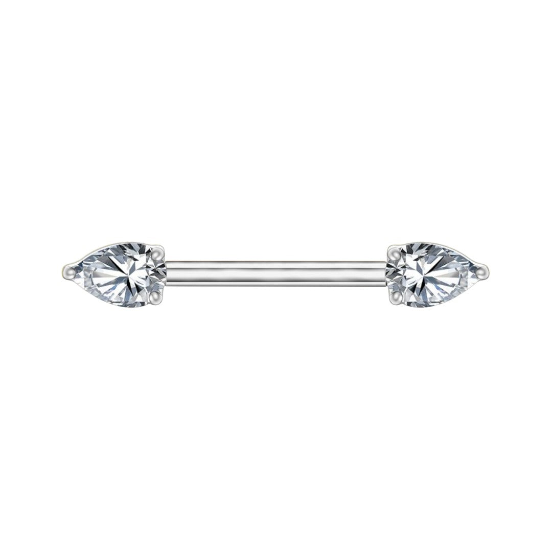 Implant Grade ASTM F136 Titanium Teardrop CZ Push In