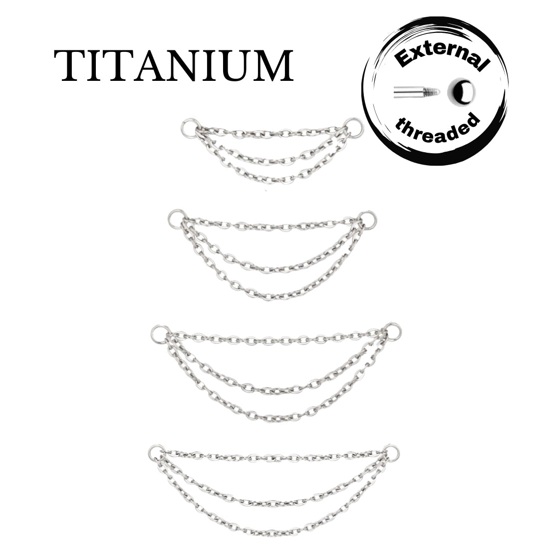 Implant Grade ASTM F136 Titanium Triple Chain