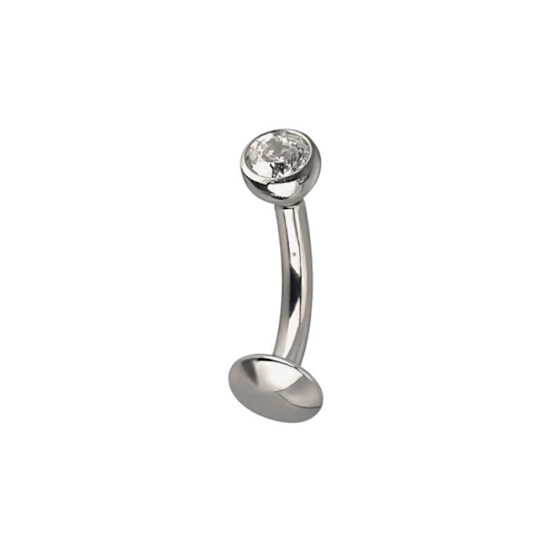 Implant Grade ASTM F136 Titanium Floating Convex Belly Button Threadless