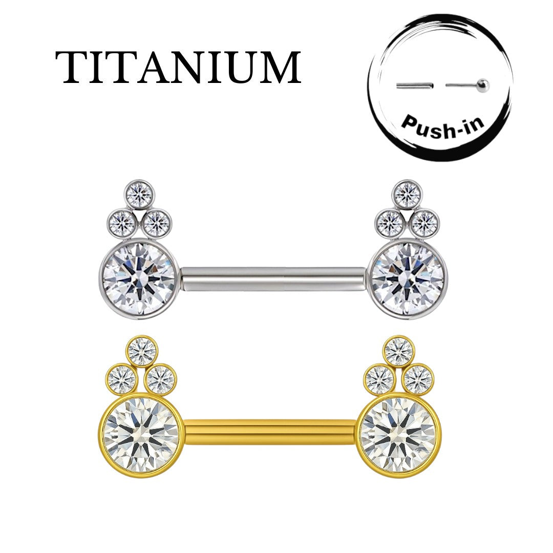 Implant Grade ASTM F136 Titanium Three Balls Push In