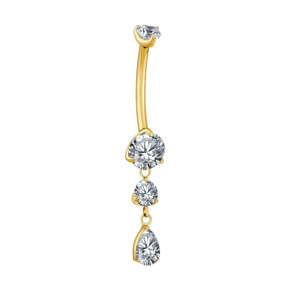 Implant Grade ASTM F136 Titanium Pendant Drop Internaly Threaded Belly Ring
