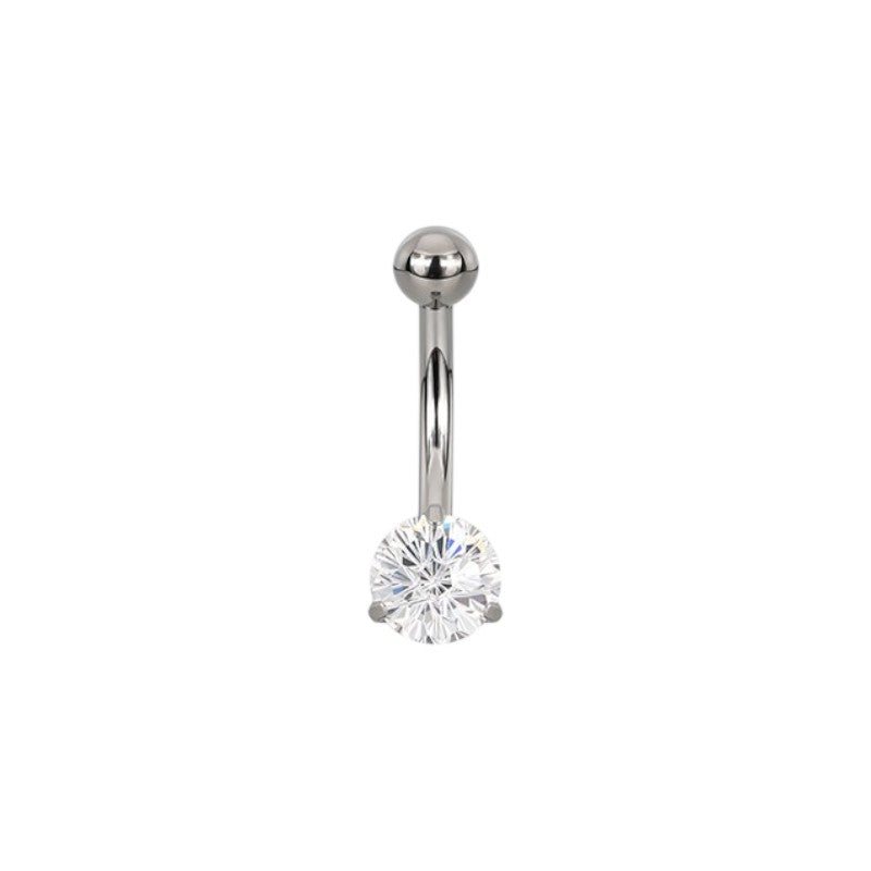 Implant Grade ASTM F136 Titanium Stone Belly Button Internaly Treaded