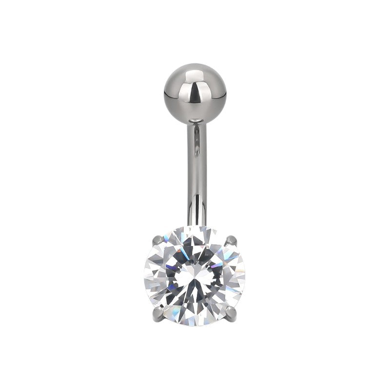Implant Grade ASTM F136 Titanium Big Stone Belly Button Internaly Treaded