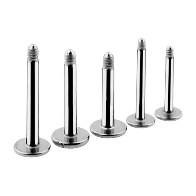 Implant Grade ASTM F136 Titanium Plain EXternal Threaded Labret