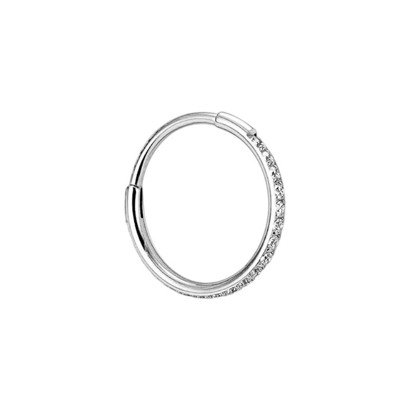 Implant Grade ASTM F136 Tianium With CZ Pave Side Segment Clicker