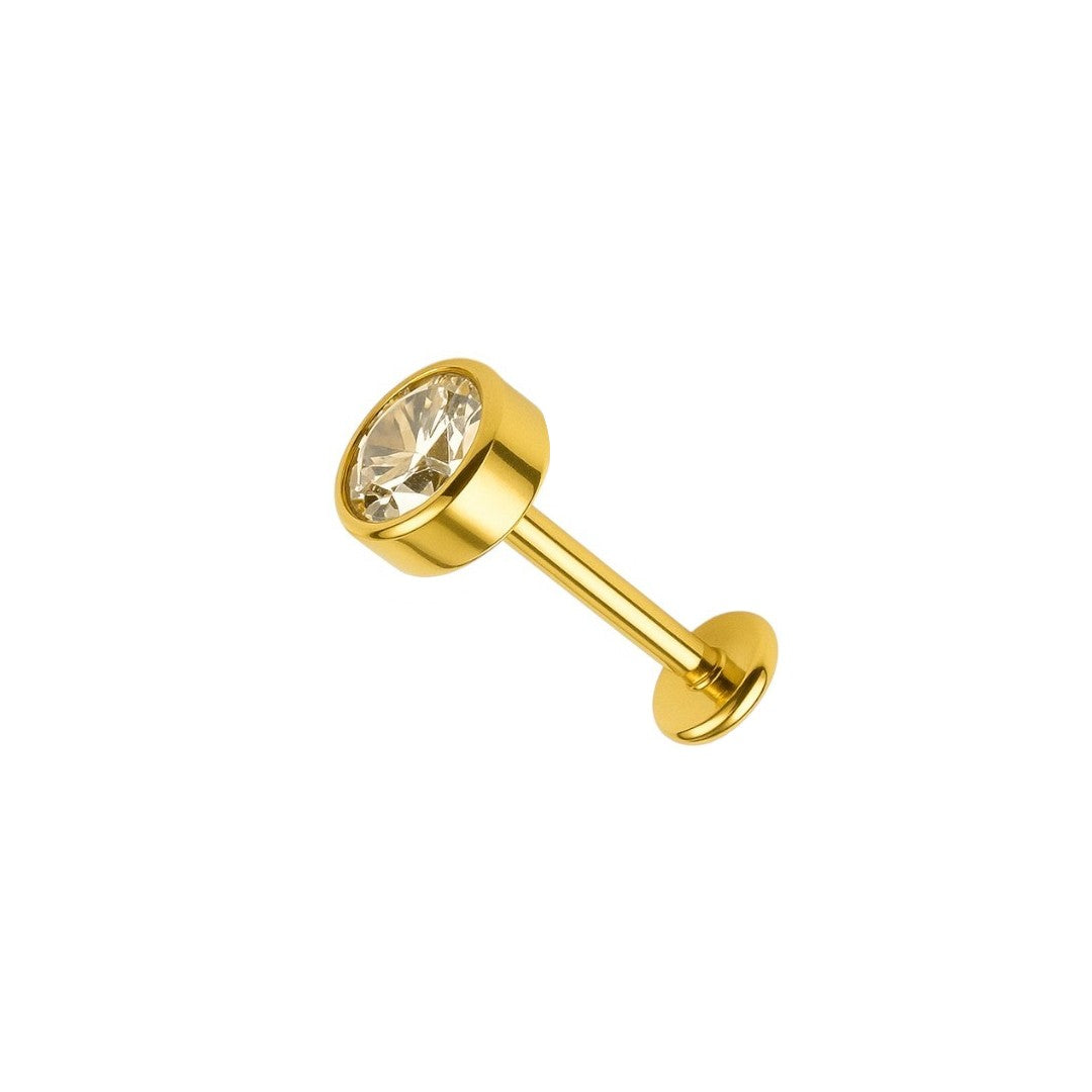 Implant Grade ASTM F136 Titanium Big Stone Internaly Threaded Labret