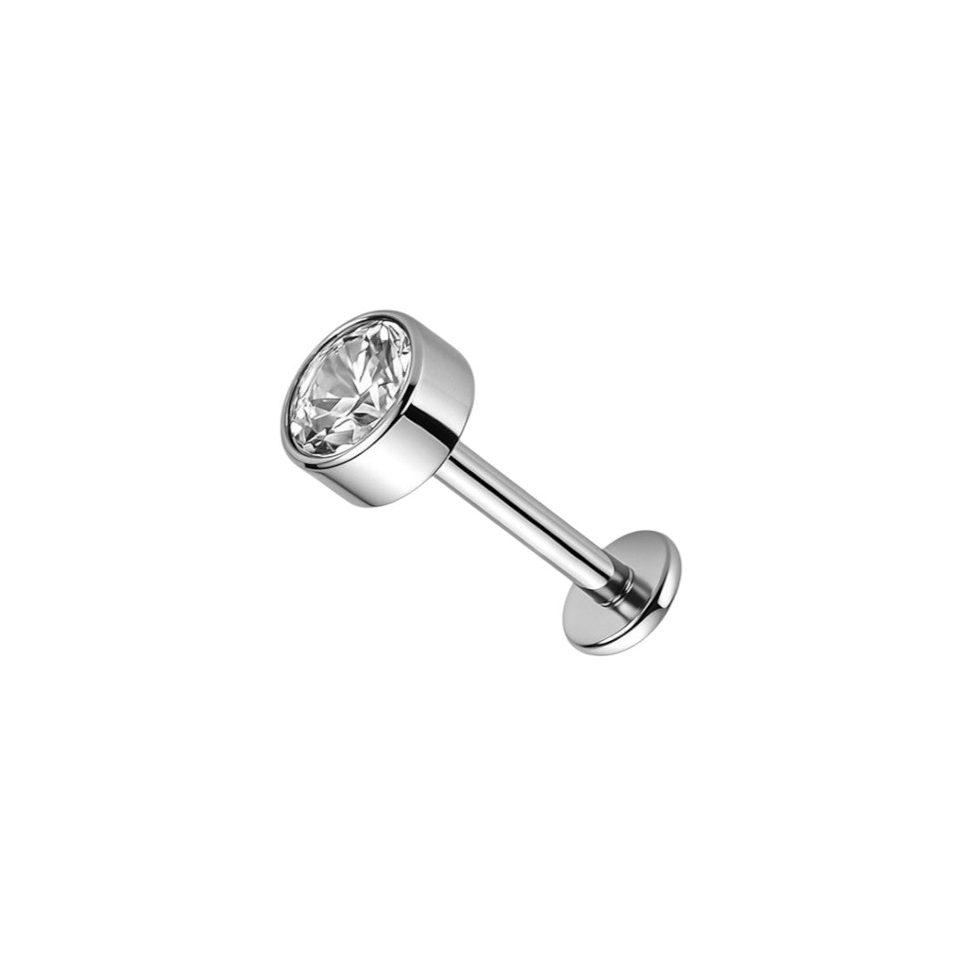 Implant Grade ASTM F136 Titanium Big Stone Internaly Threaded Labret