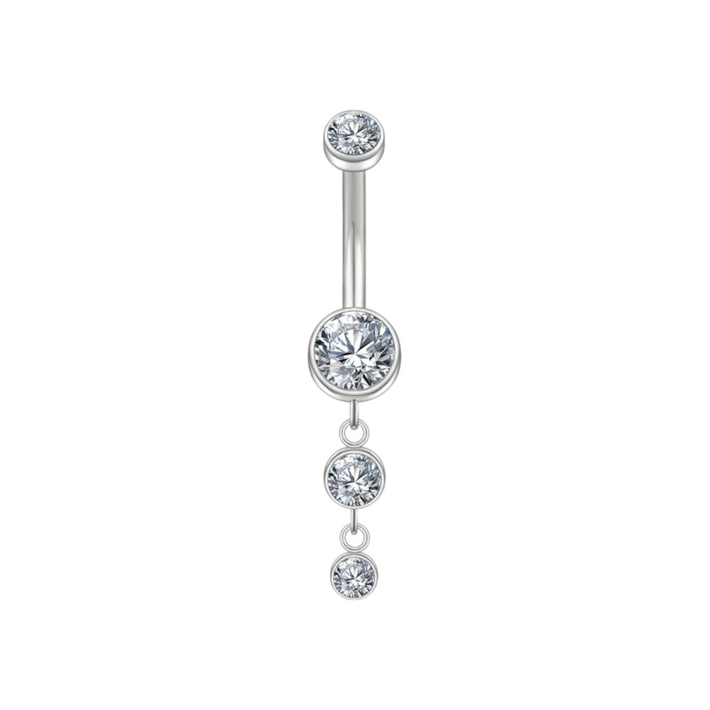 Implant Grade ASTM F136 Titanium Pendant Round Internaly Threaded Belly Ring