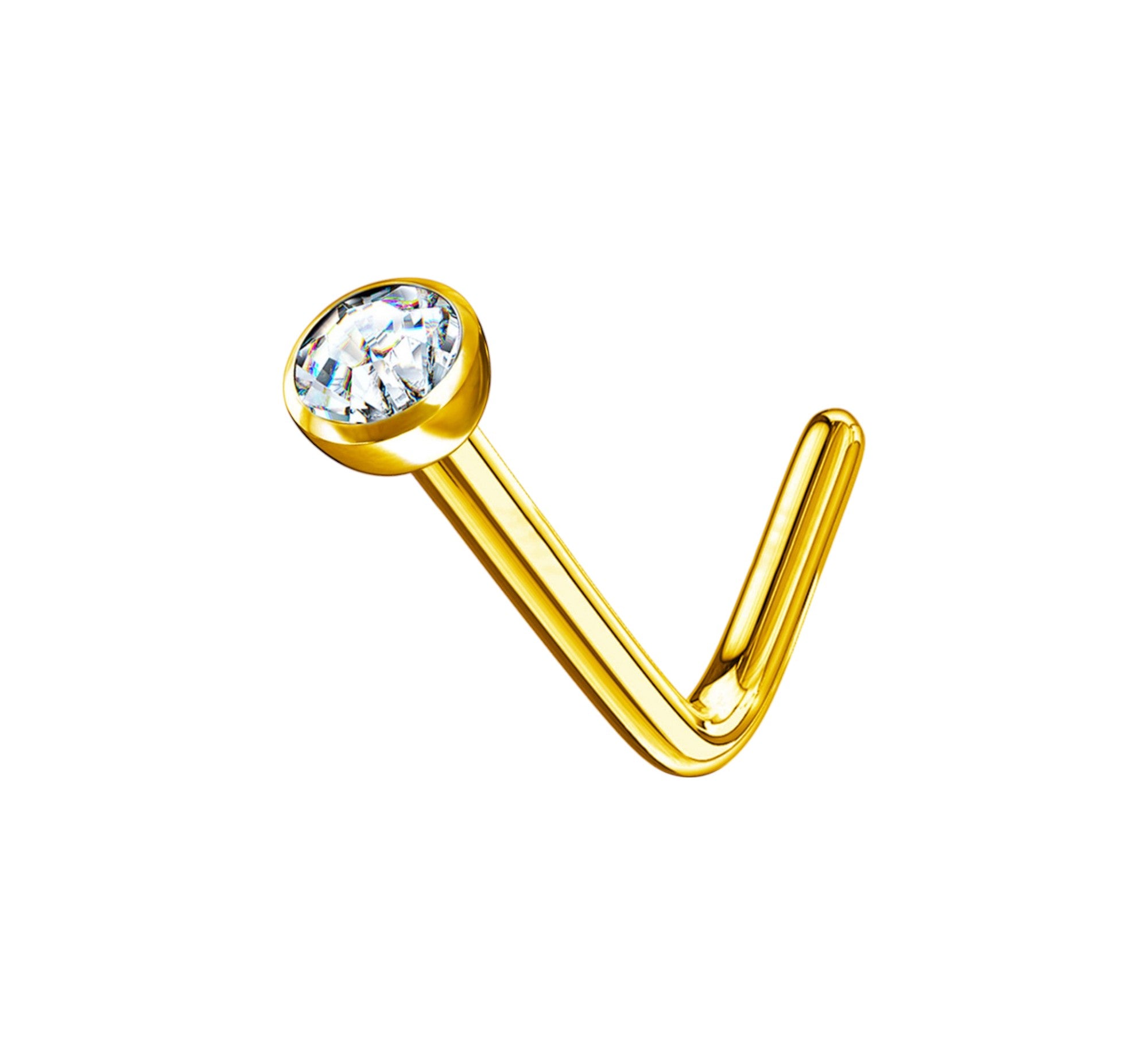 Implant Grade ASTM F136 Titanium Stone Nose Stud