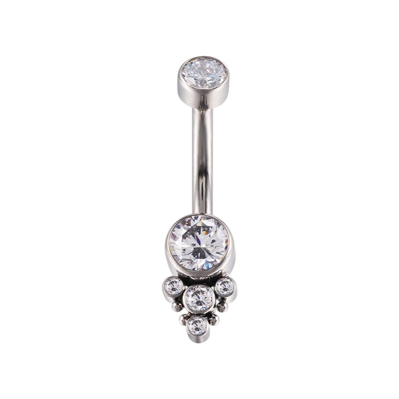 Implant Grade ASTM F136 Titanium Stone Balls Belly Button Internaly Treaded