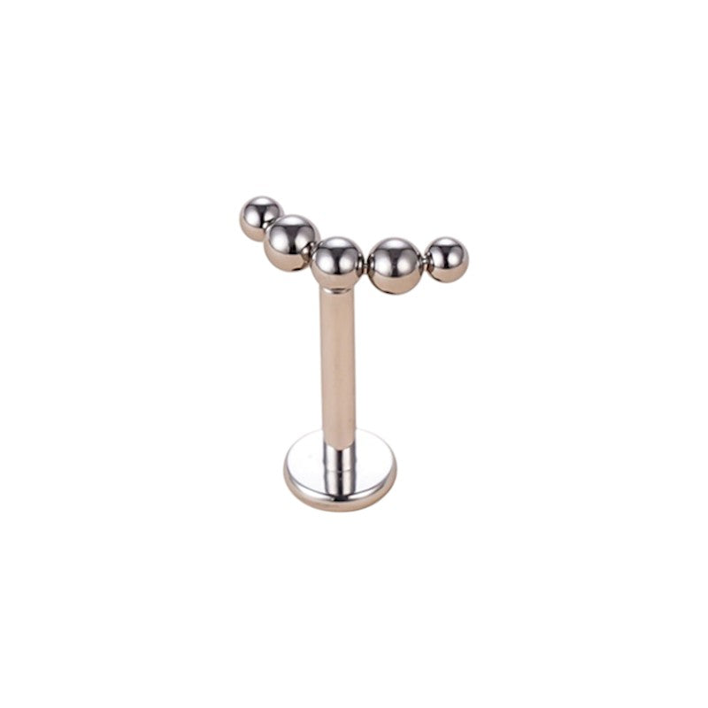 Implant Grade ASTM F136 Titanium 5 Balls Internaly Threaded Labret