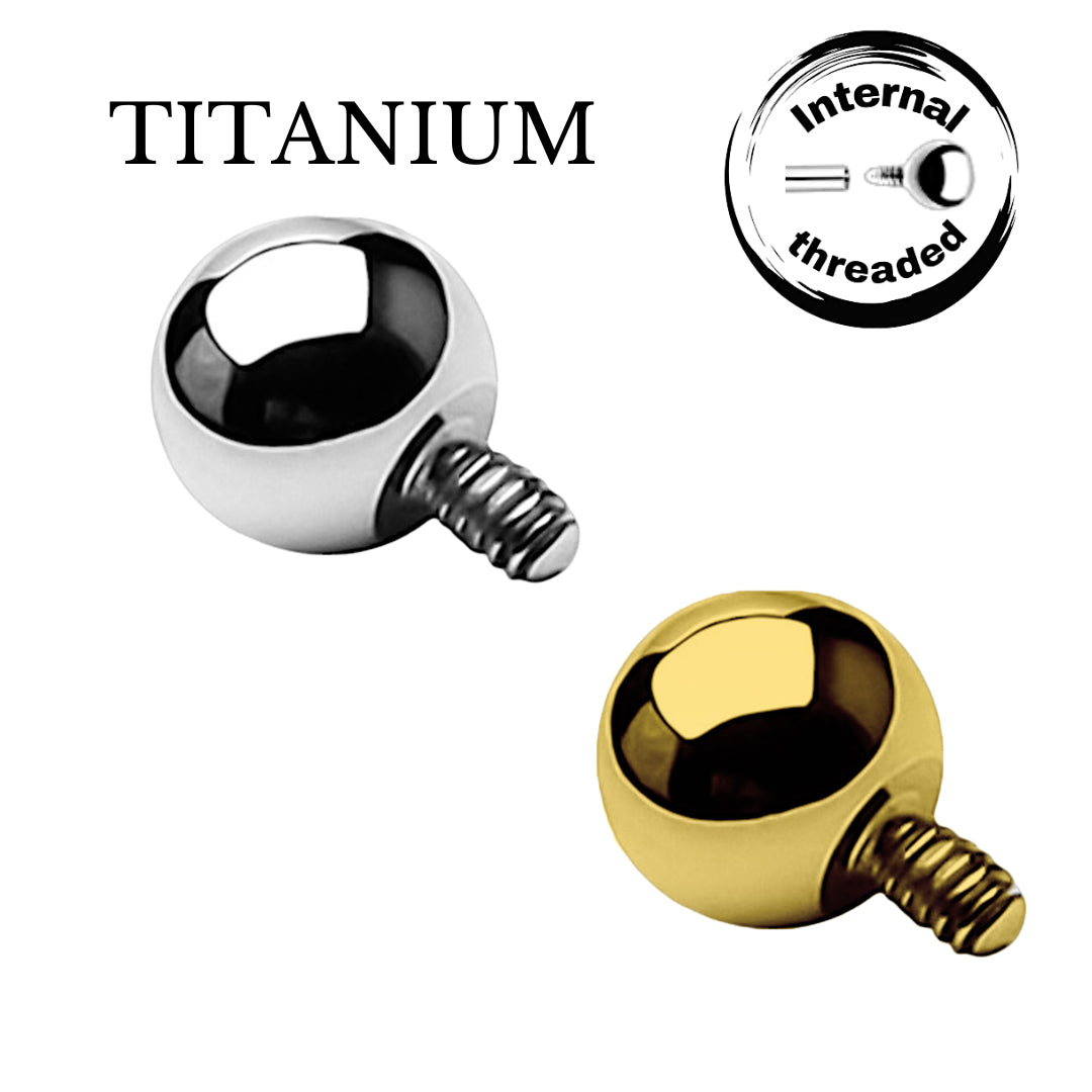 Implant Grade ASTM F136 Titanium Plain Ball Internaly Threaded