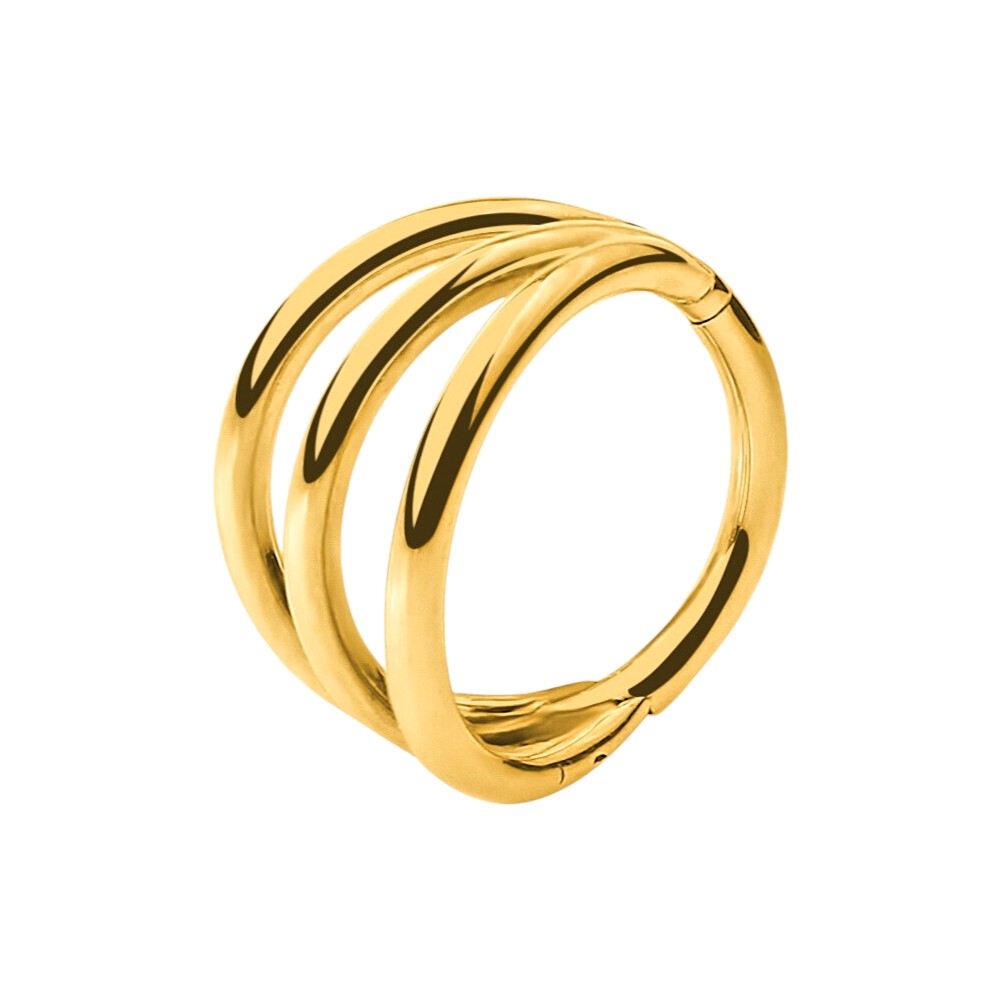 Implant Grade ASTM F136 Titanium High Polish Triple Hoops Hinged Segment Hoop Rings