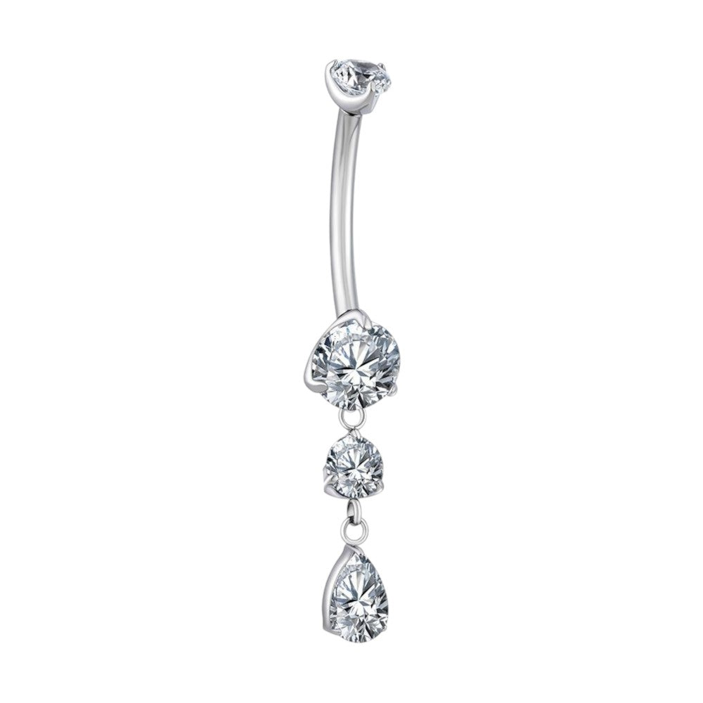 Implant Grade ASTM F136 Titanium Pendant Drop Internaly Threaded Belly Ring