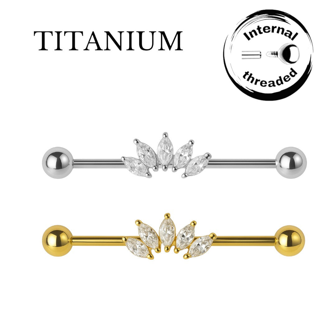 Implant Grade ASTM F136 Titanium 5 CZ Marquise Industrial
