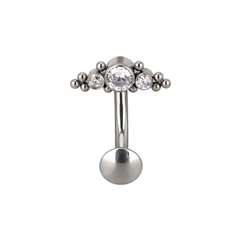 Implant Grade ASTM F136 Titanium Decoration Floating Convex Belly Button Threadless