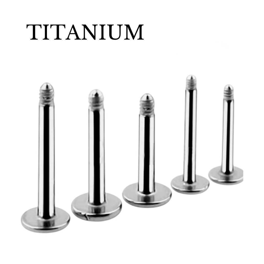 Implant Grade ASTM F136 Titanium Plain EXternal Threaded Labret