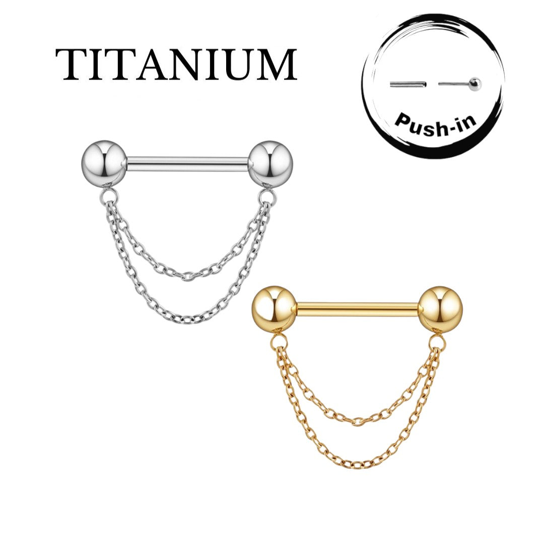 Implant Grade ASTM F136 Titanium 2 Chains Push In