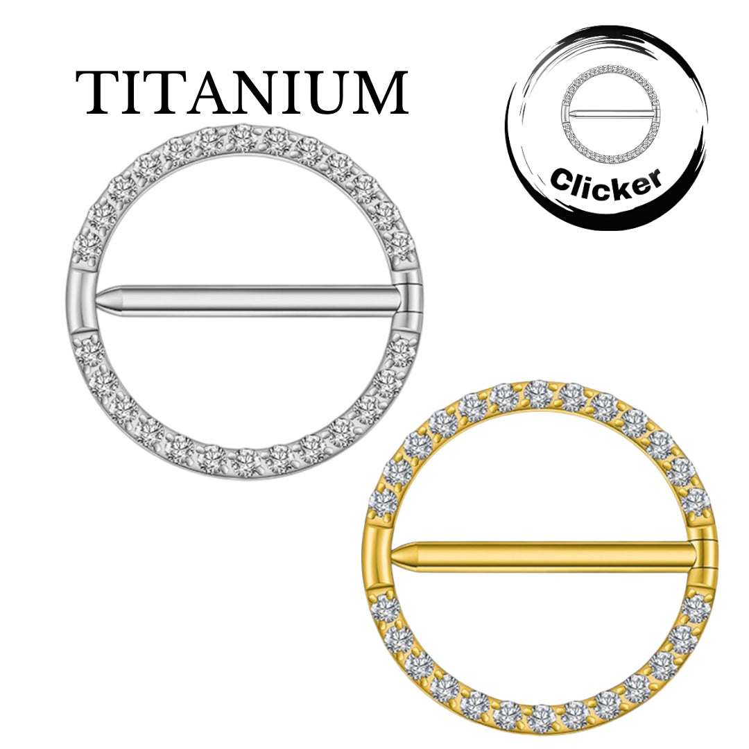 Implant Grade ASTM F136 Titanium Circle Stones Clicker