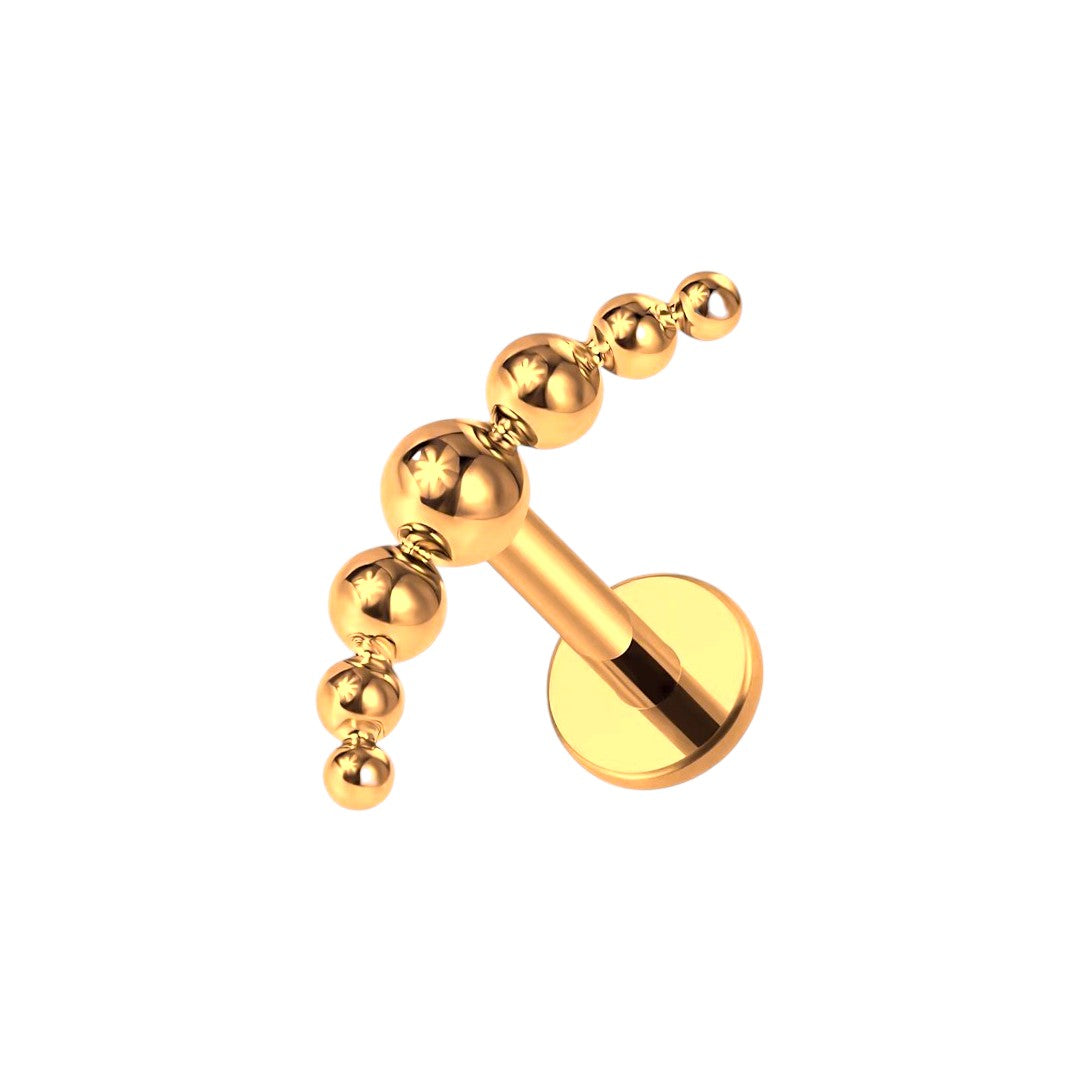 Implant Grade ASTM F136 Titanium 7 Ball Arrow Internaly Threaded Labret