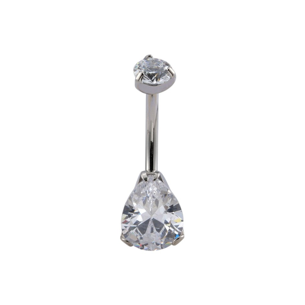 Implant Grade ASTM F136 Titanium Diamond Shape Internaly Threaded Belly Ring