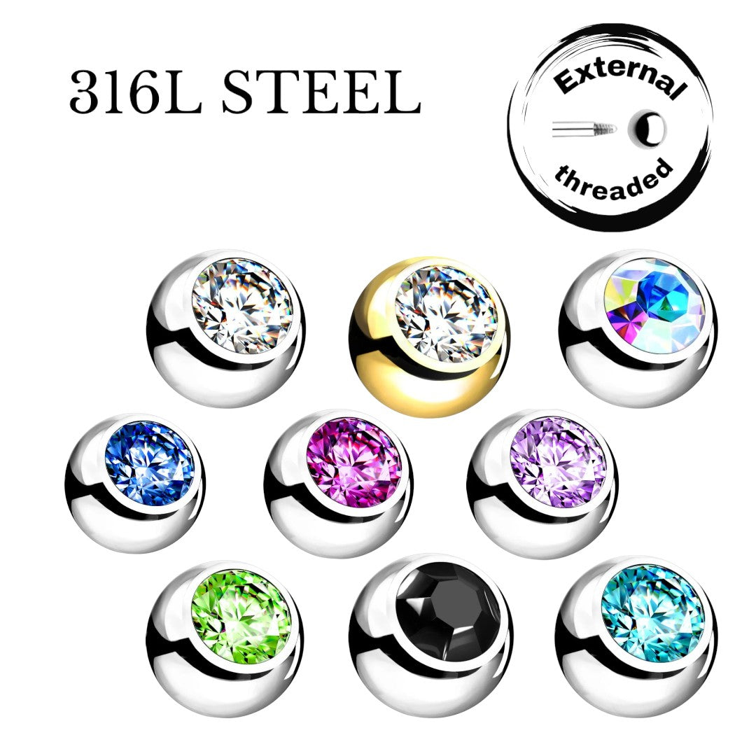 316L Stainless Steel CZ Ball