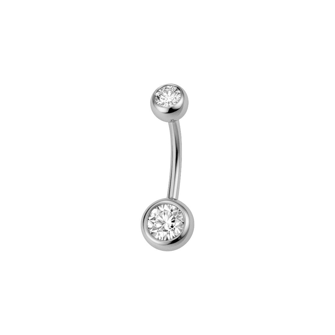 Implant Grade ASTM F136 Titanium Stone Belly Button Internaly Treaded