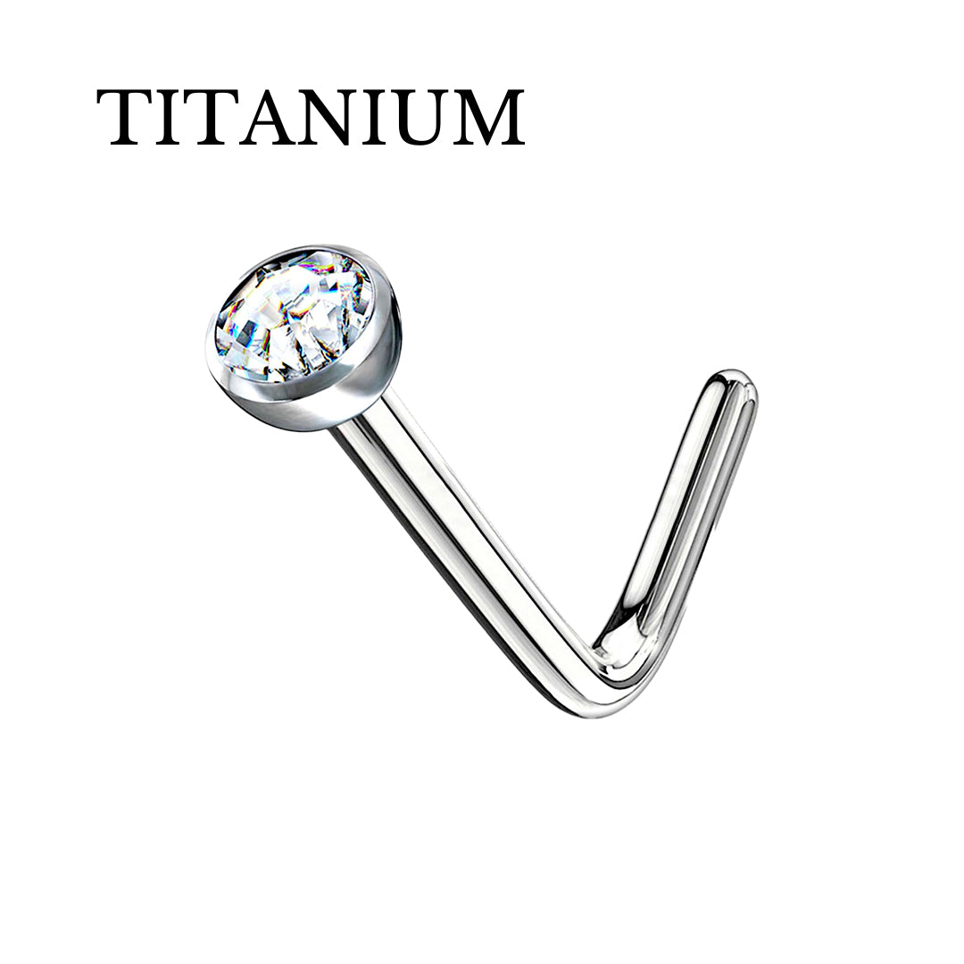 Implant Grade ASTM F136 Titanium Stone Nose Stud