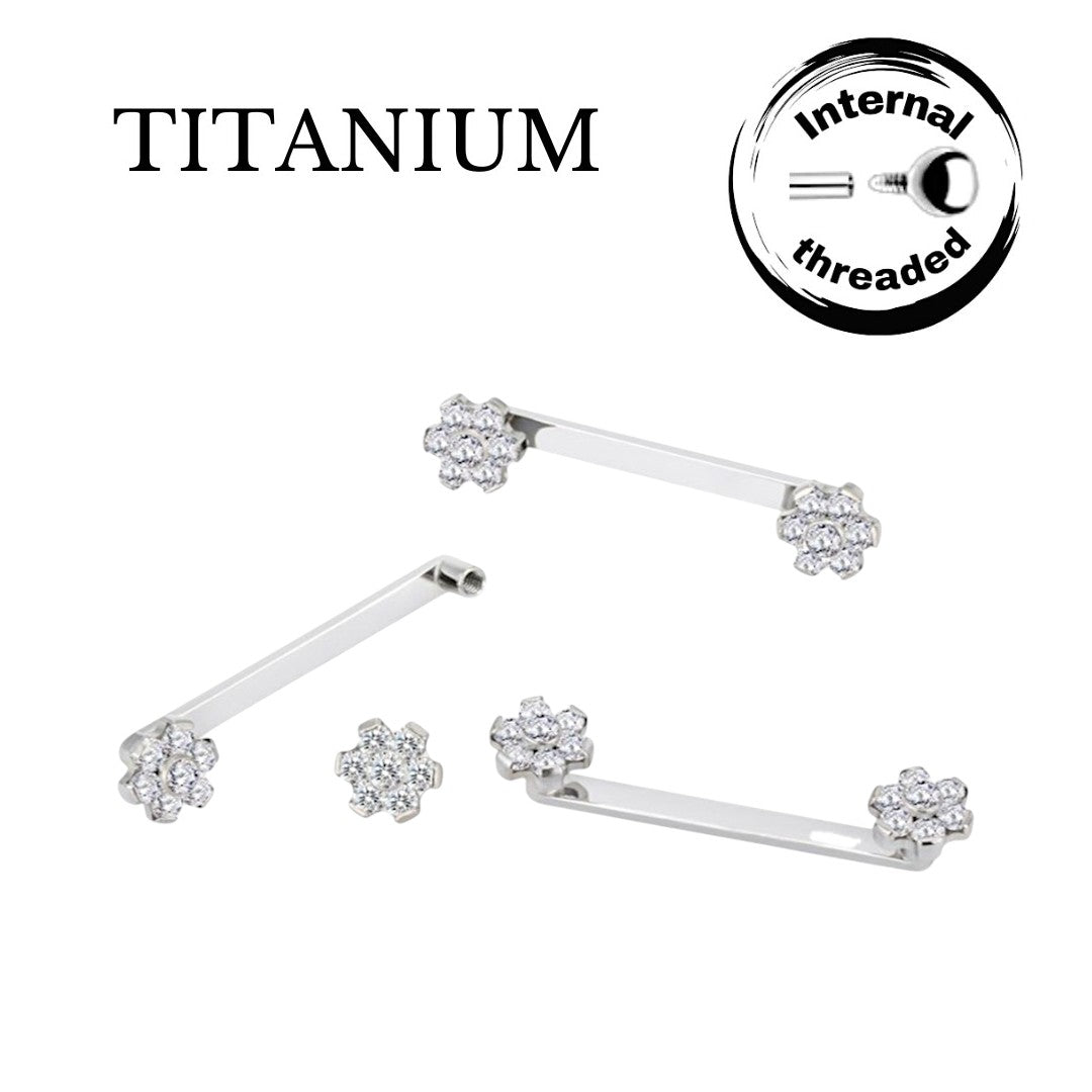 Implant Grade ASTM F136 Titanium Flower Surface