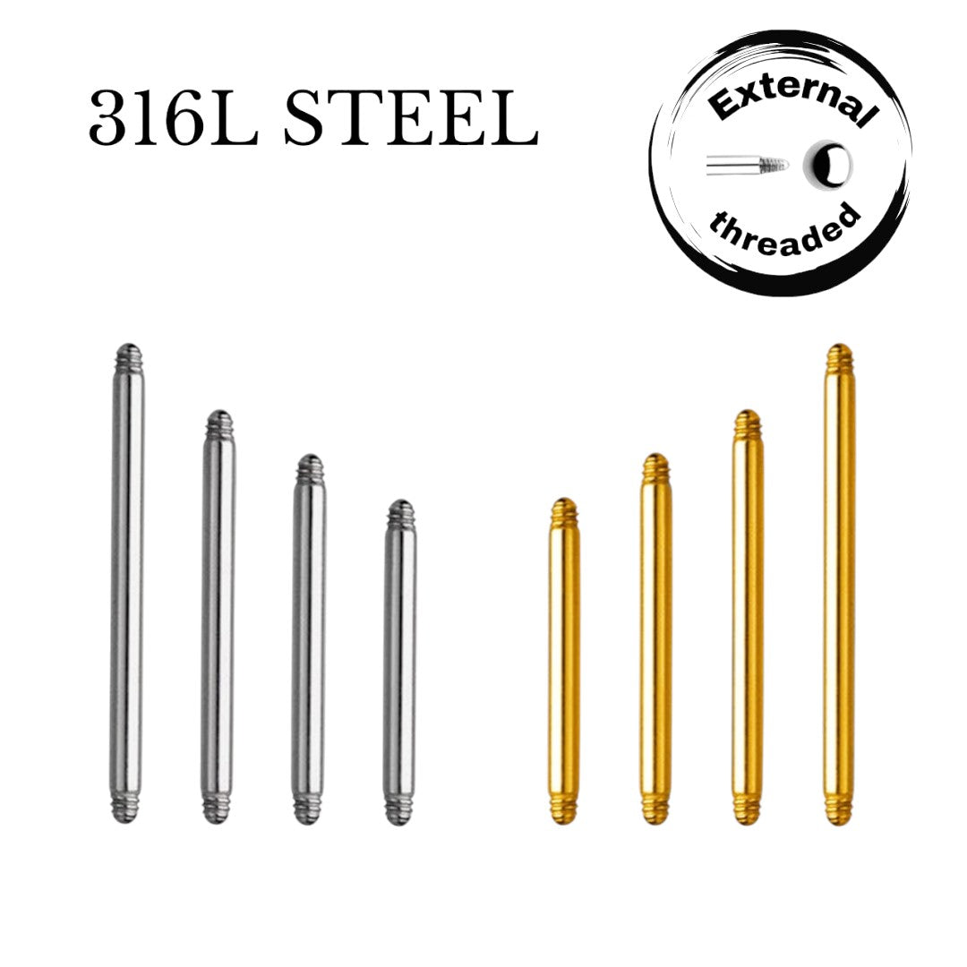 316 L Stainless Steel Barbell Without Balls
