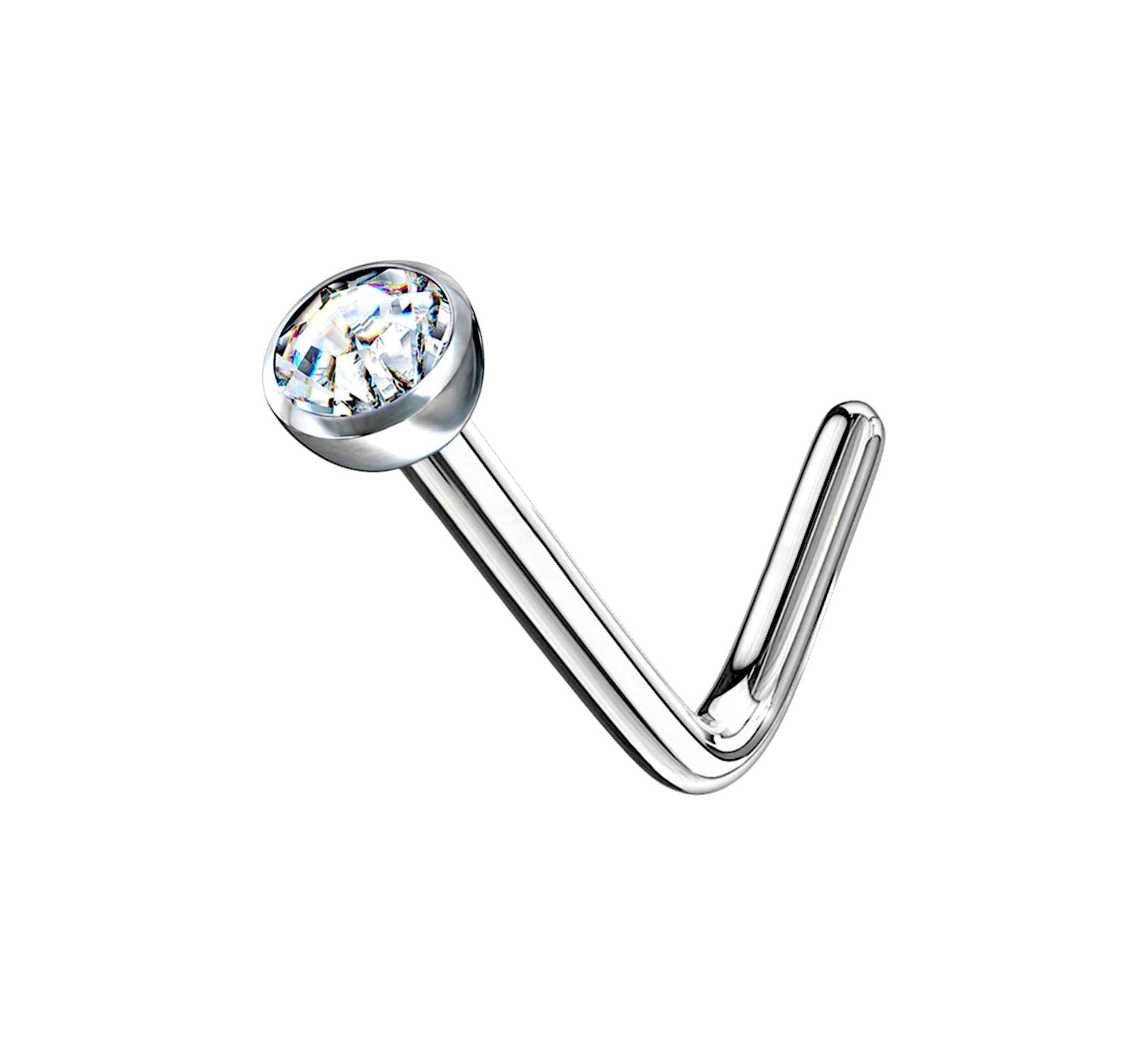 Implant Grade ASTM F136 Titanium Stone Nose Stud